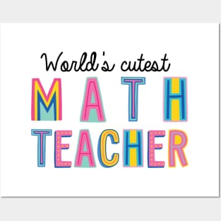 Math Teacher Gifts | World's cutest Math Teacher Posters and Art